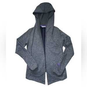 The North Face Gray/Charcoal Hooded Open Front Cardigan-Women’s Small